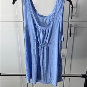 Axcess Light Blue Gathered Tank Top